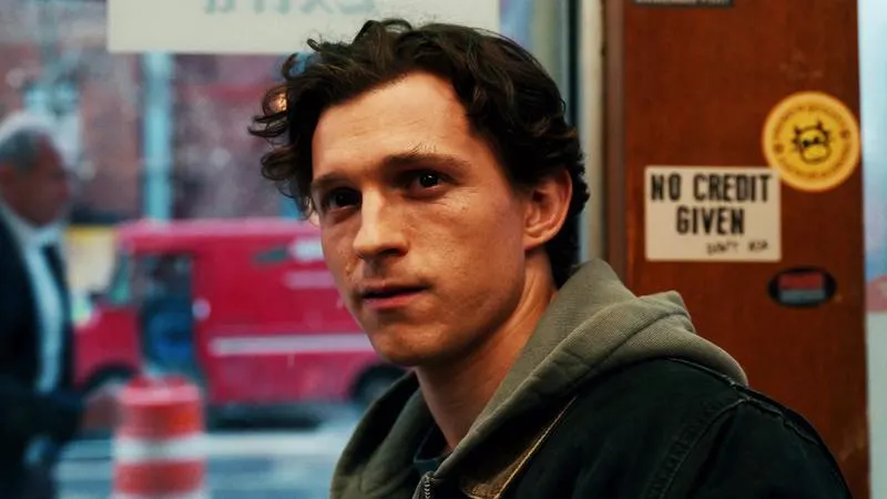 Peter Parker alone in a Queens cafe, a bittersweet smile on his face