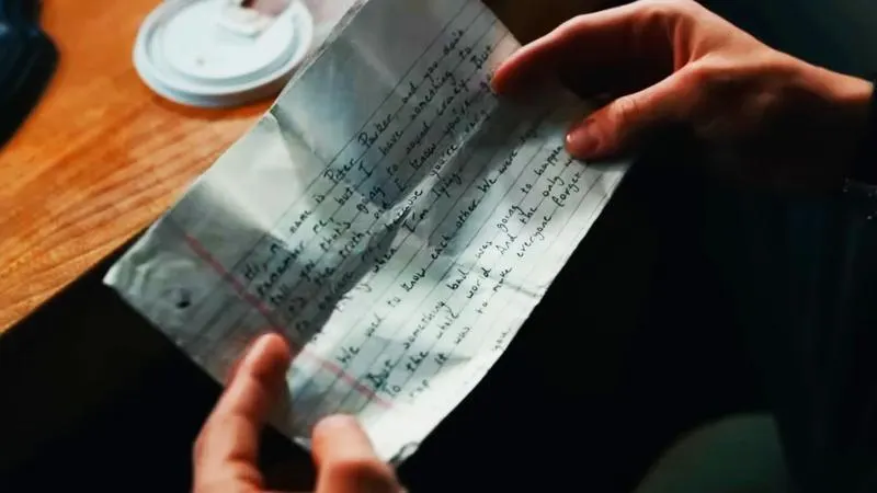 A handwritten letter Peter Parker wrote for MJ, never delivered